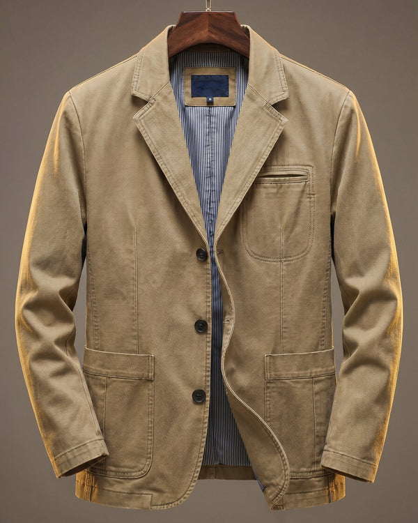 WASHED DENIM BLAZER FOR MEN