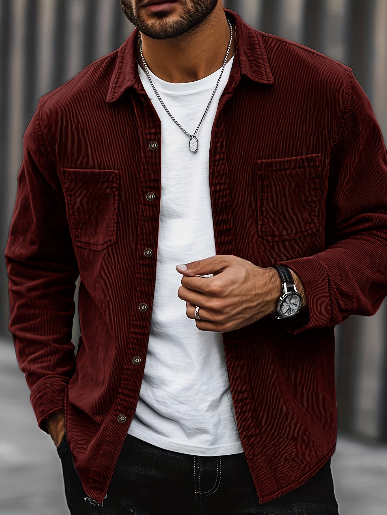 CORDUROY OVERSHIRT FOR MEN