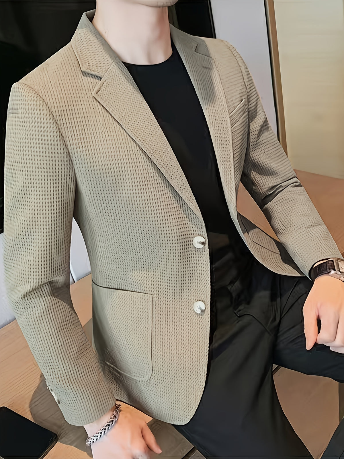 WAFFLE BLAZER FOR MEN