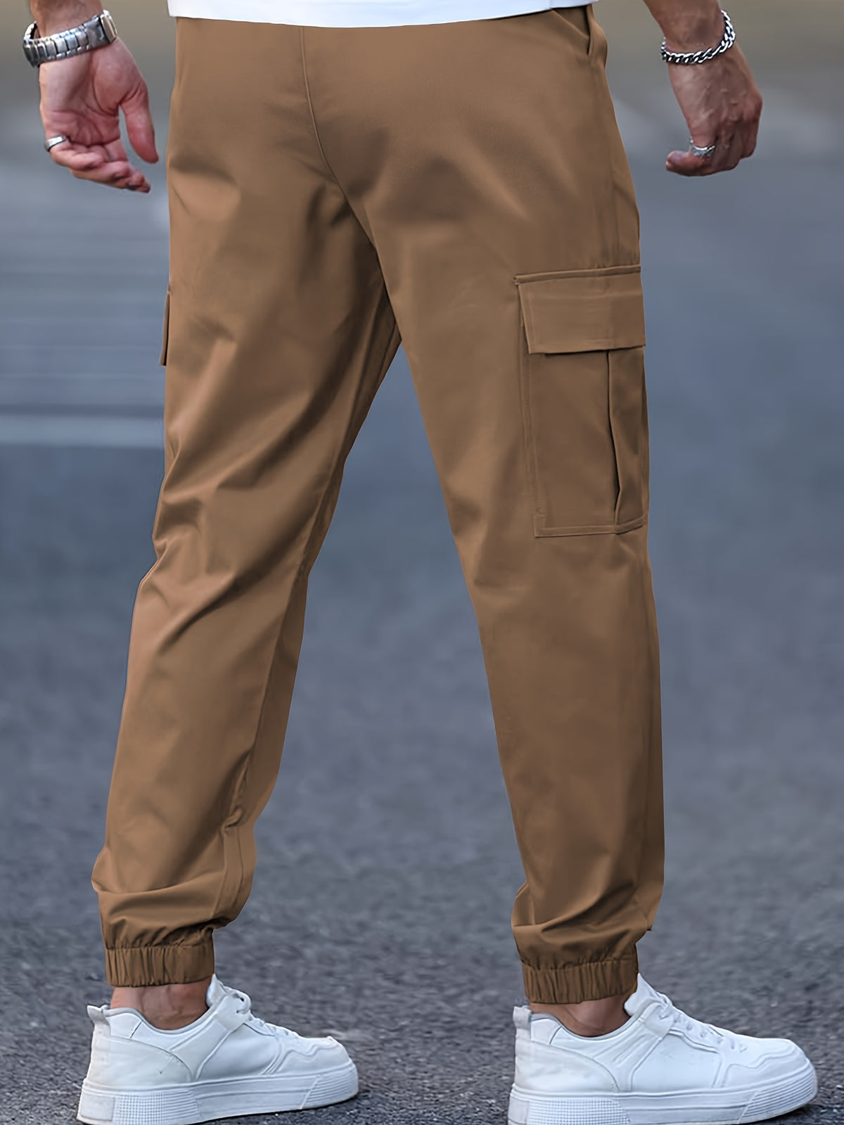 MID WAIST CARGO TROUSERS FOR MEN