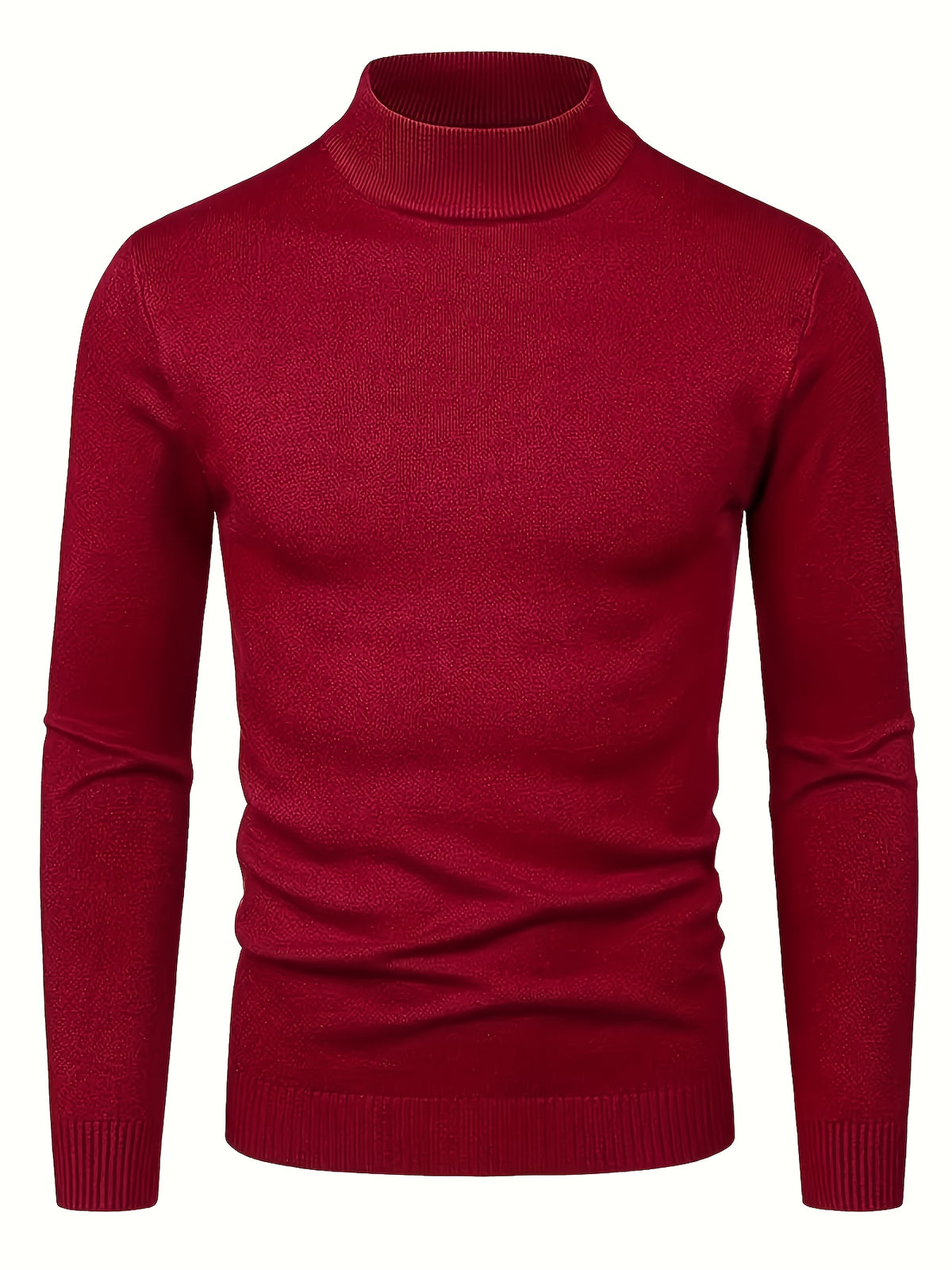 RIB KNIT HIGH NECK SWEATER FOR MEN