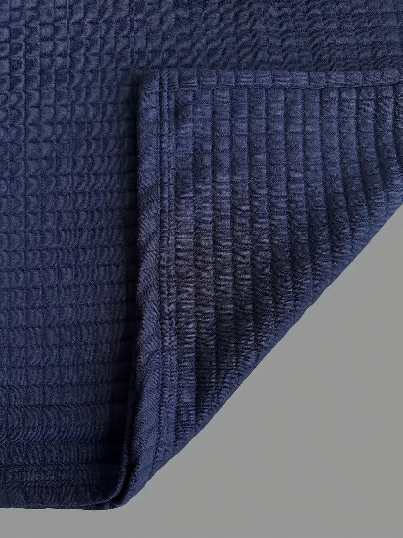 WAFFLE KNIT POLO FOR MEN