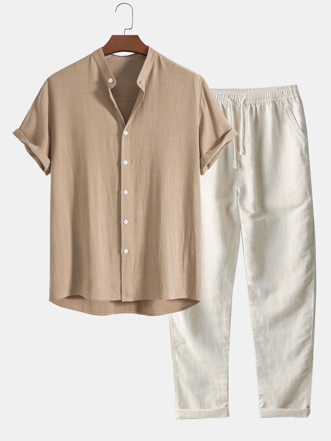 STAND COLLAR TWO PIECE SET FOR MEN