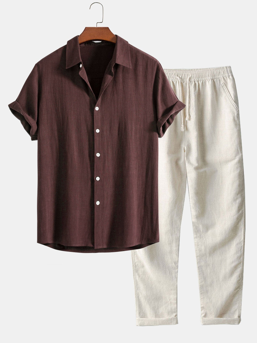 STAND COLLAR TWO PIECE SET FOR MEN
