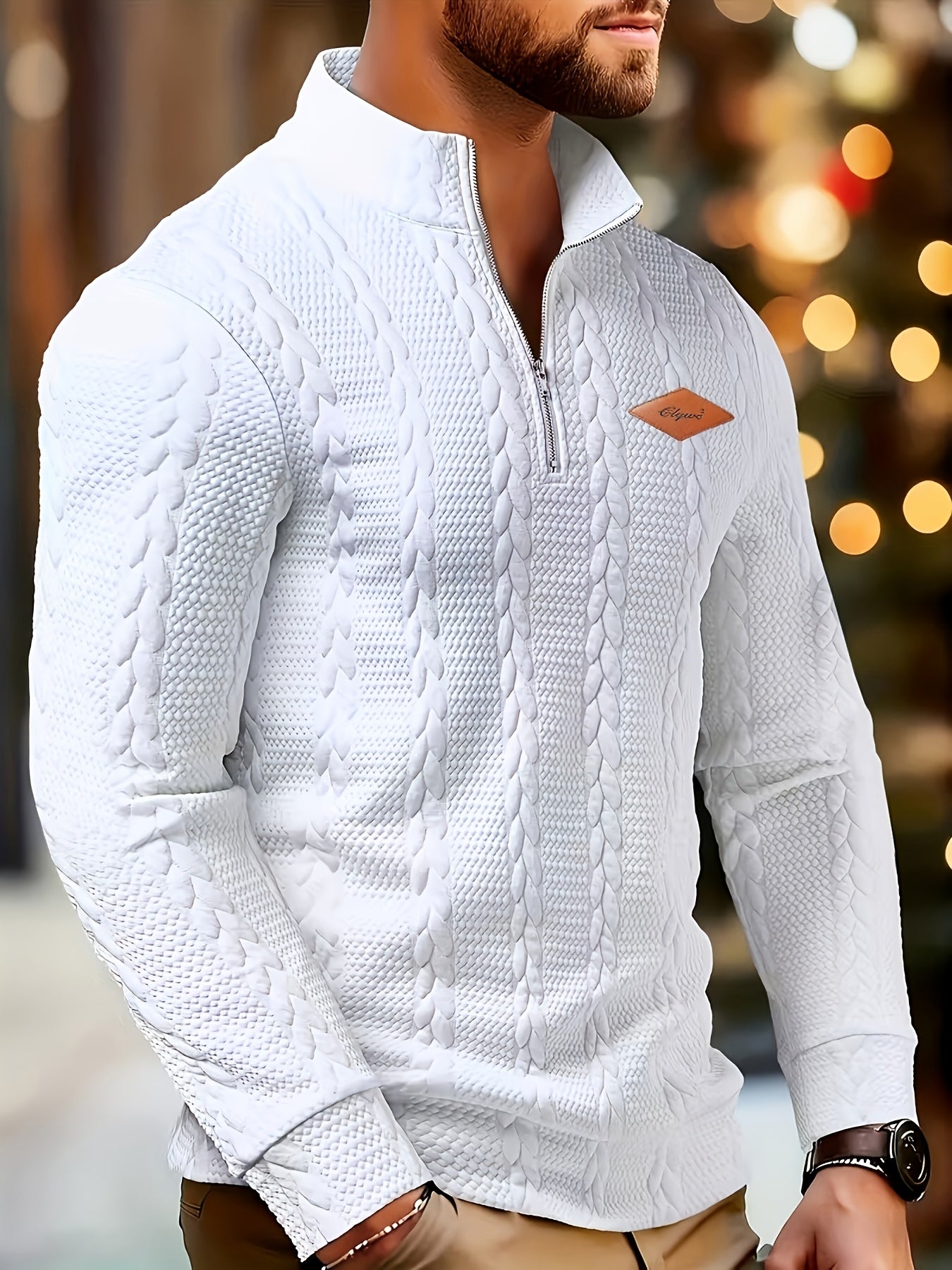 ZIPPER KNIT SWEATER FOR MEN