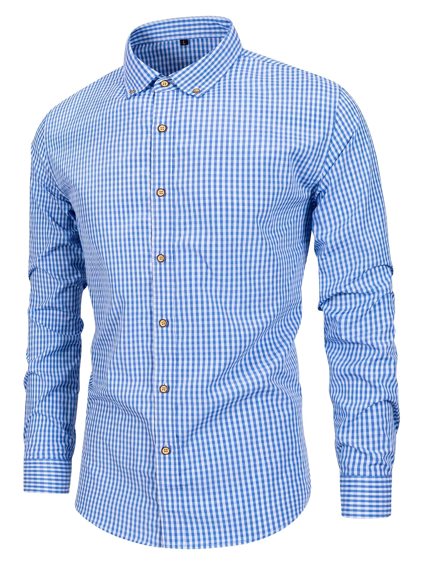 PLAID BUTTON-UP SHIRT FOR MEN