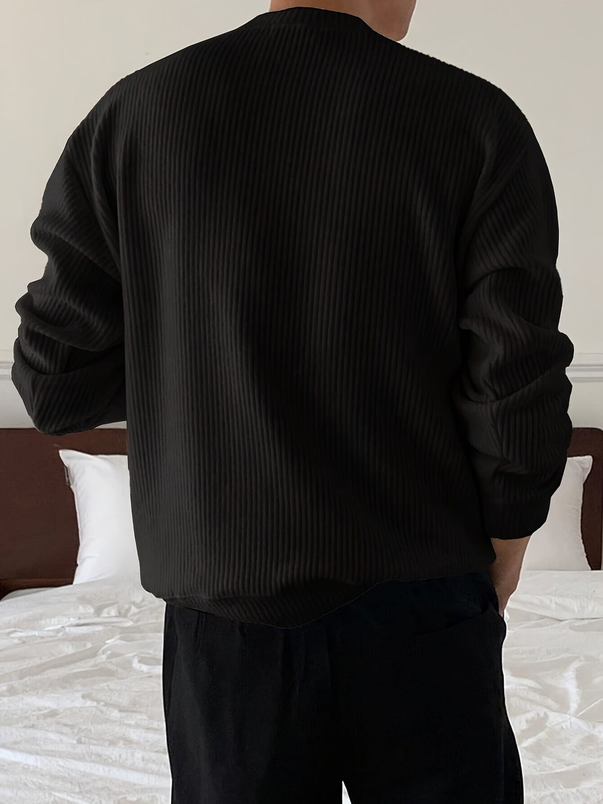 TEXTURED KNIT SWEATER FOR MEN