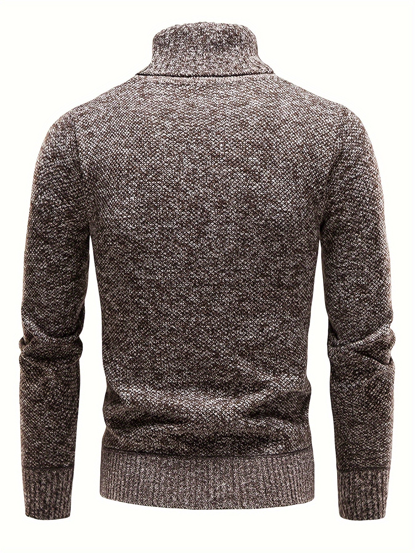 RIB KNIT LAPEL SWEATER FOR MEN