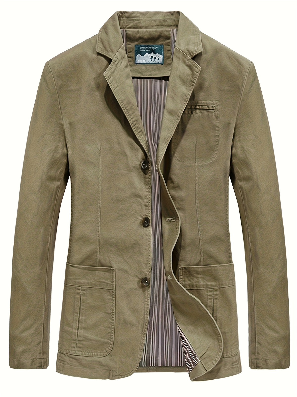 COTTON LAPEL BLAZER FOR MEN