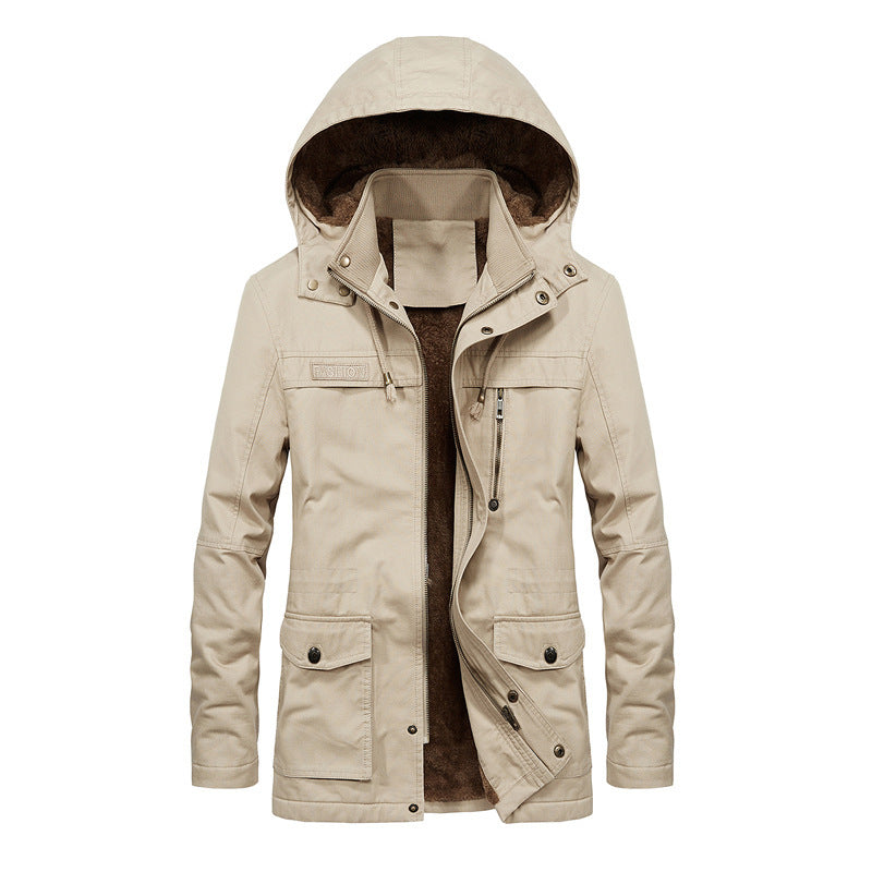 COTTON ZIP FRONT JACKET FOR MEN