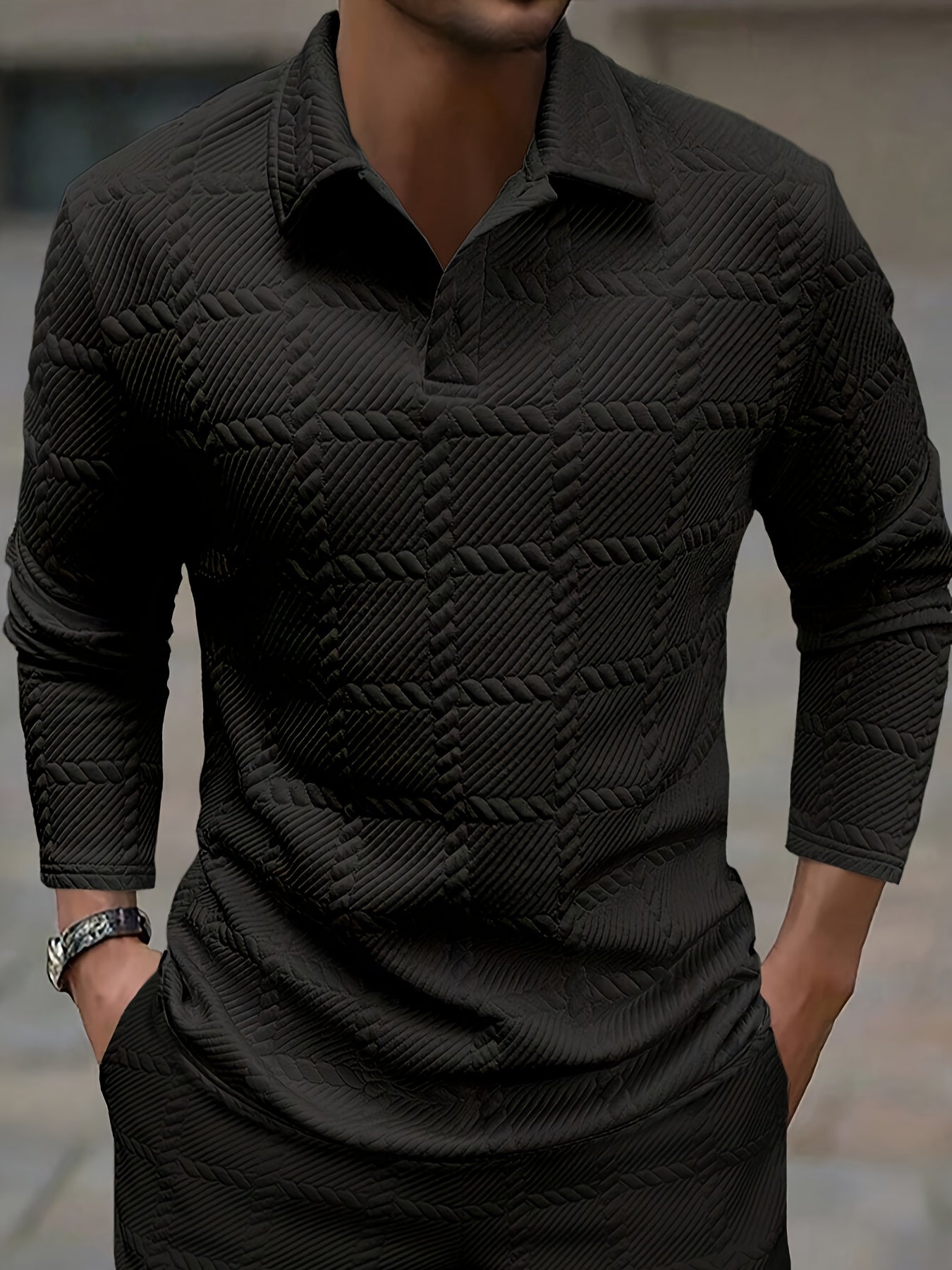JACQUARD POLO SHIRT FOR MEN
