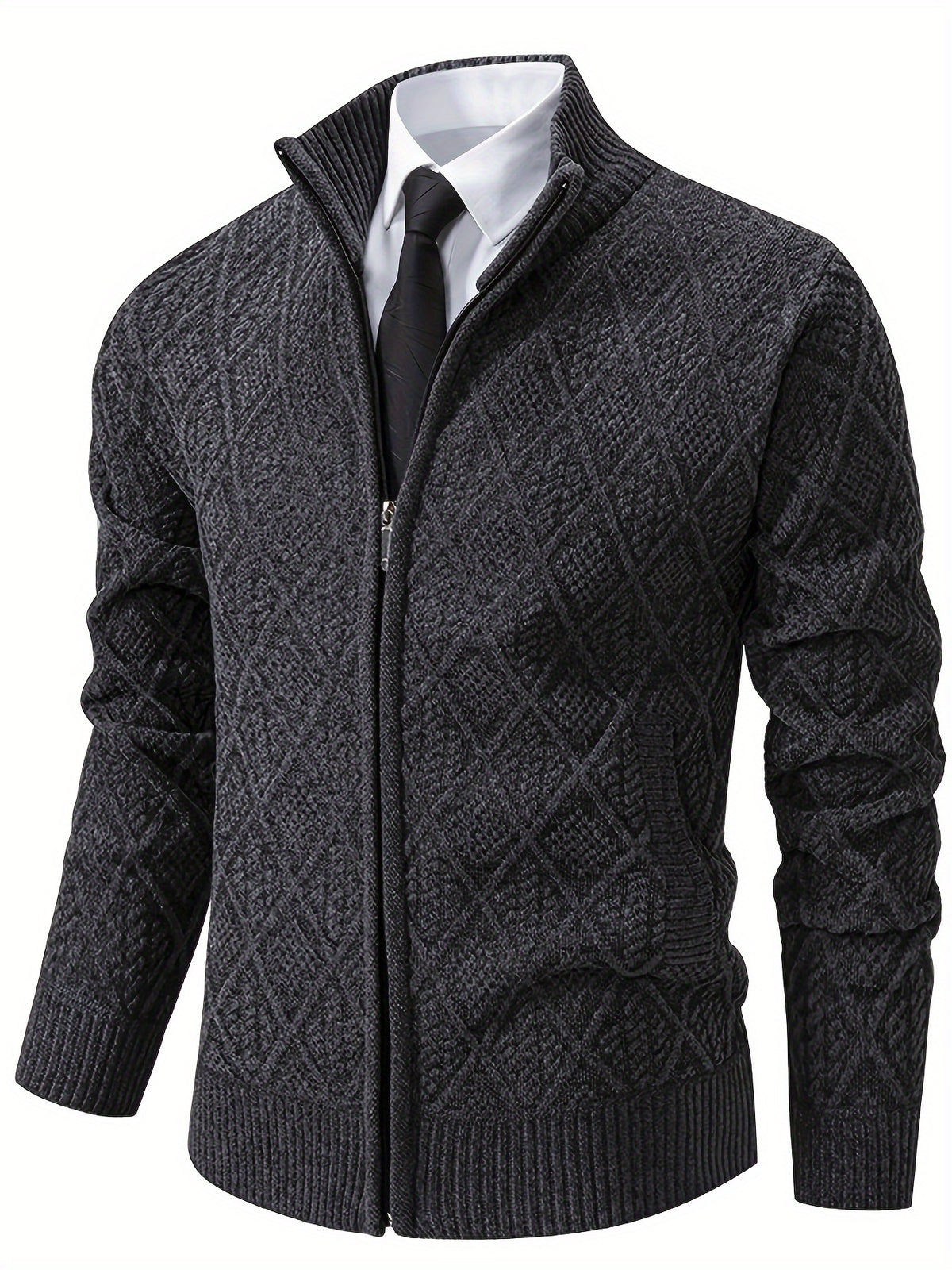 GEOMETRIC KNIT CARDIGAN FOR MEN