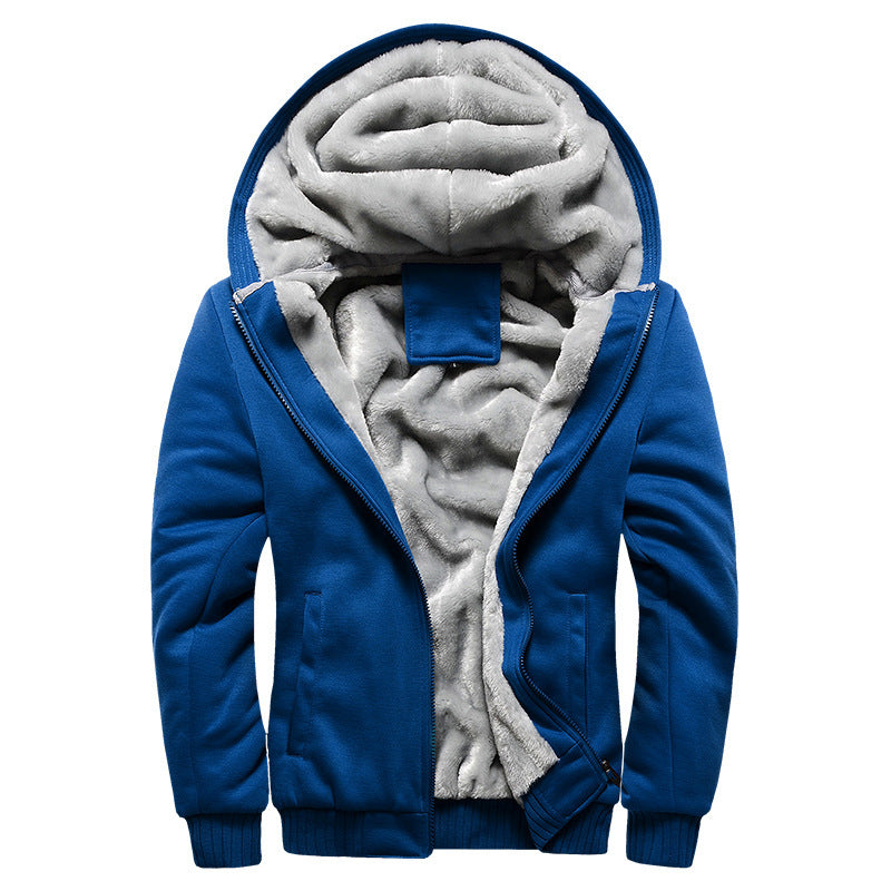 FLEECE HOODED JACKET FOR MEN