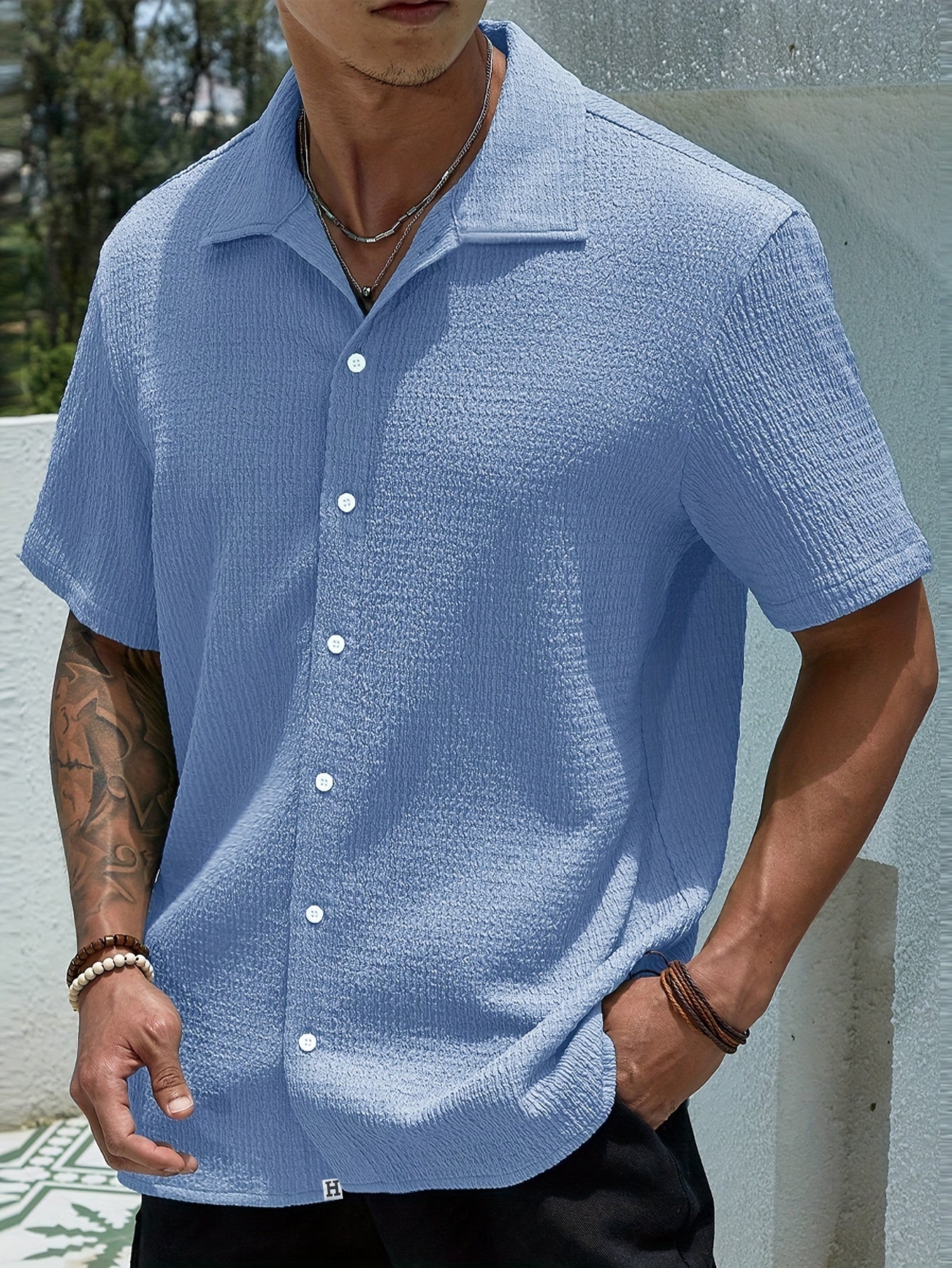 SEMI-SHEER SUMMER SHIRT FOR MEN