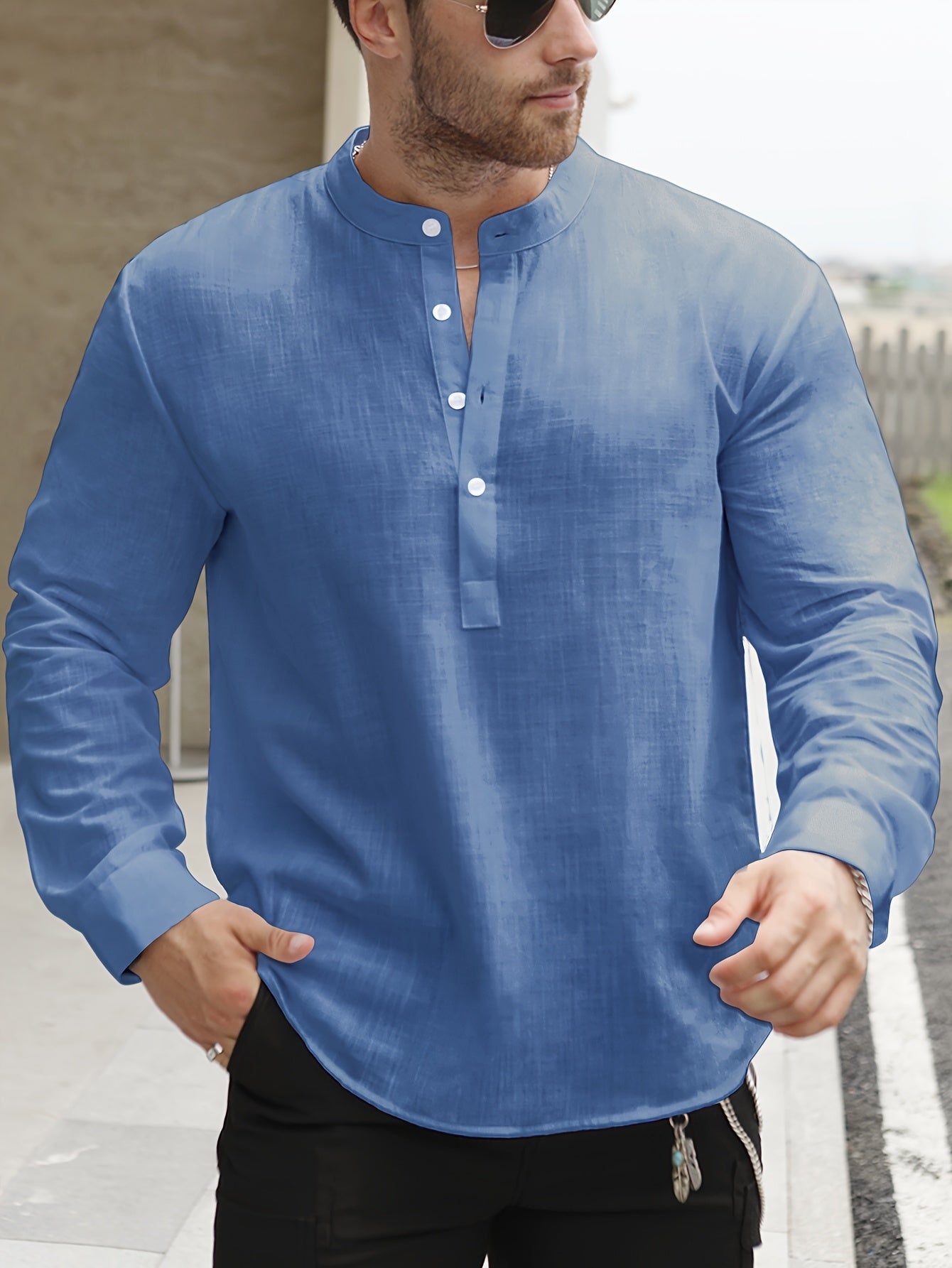 BOAT NECK SHIRT FOR MEN