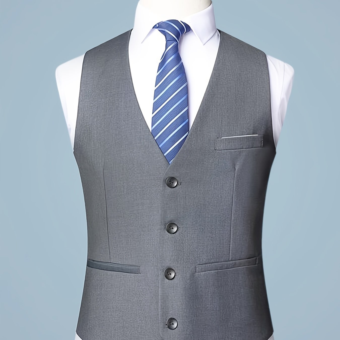 V-NECK SKINNY VEST FOR MEN