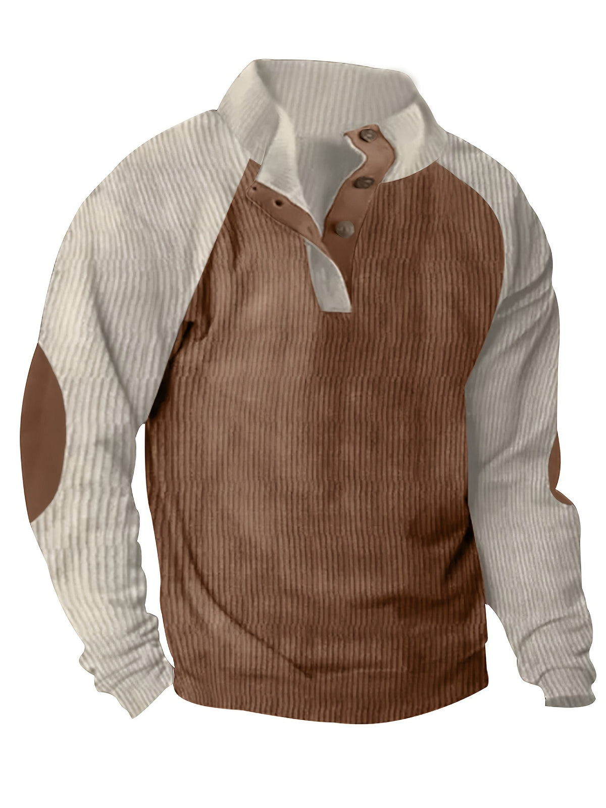 COLOUR BLOCK COLLARED KNIT SHIRT FOR MEN