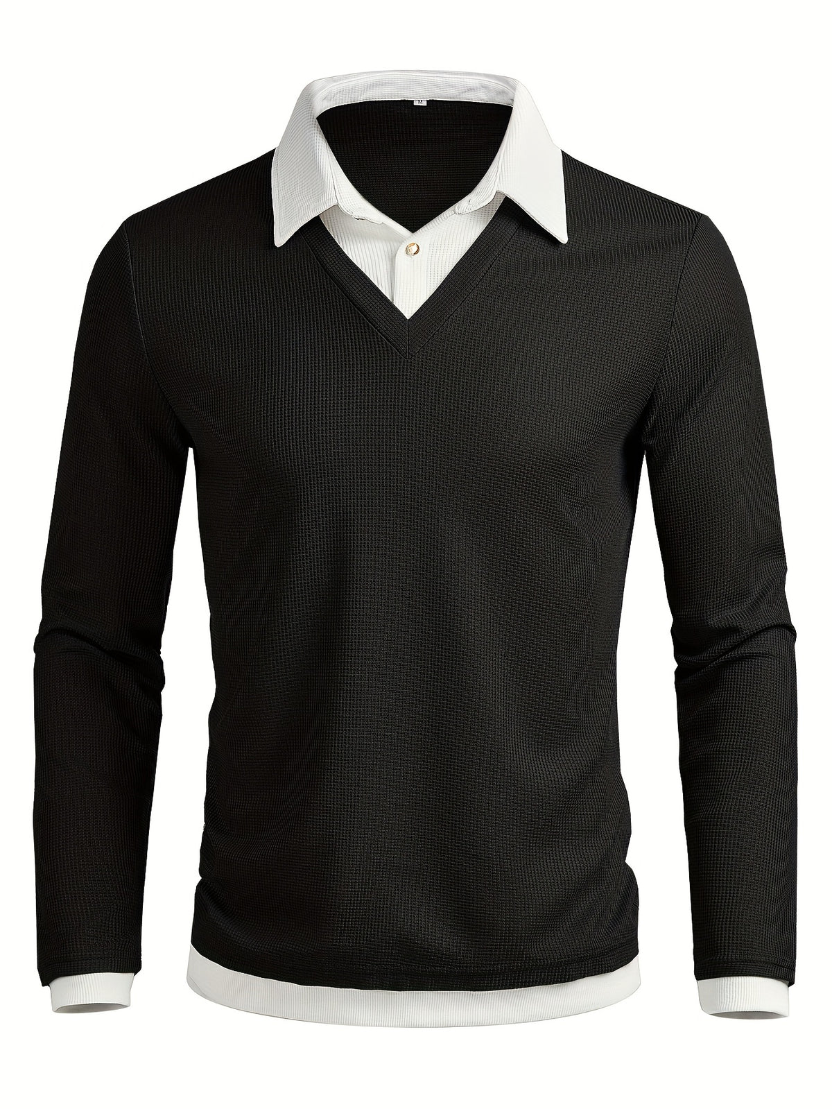 TEXTURED COLOURBLOCK POLO FOR MEN