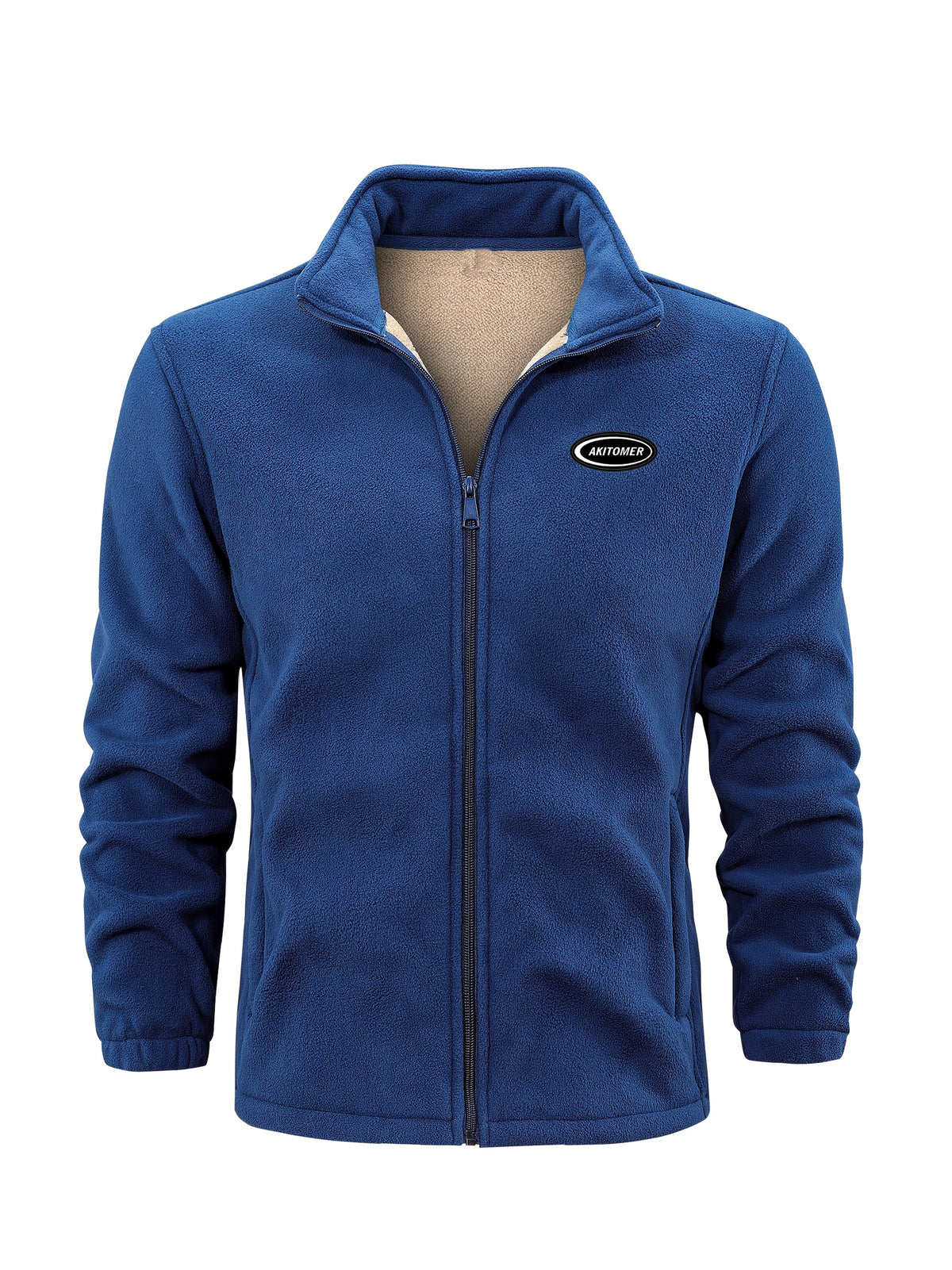 STAND COLLAR FLEECE JACKET FOR MEN