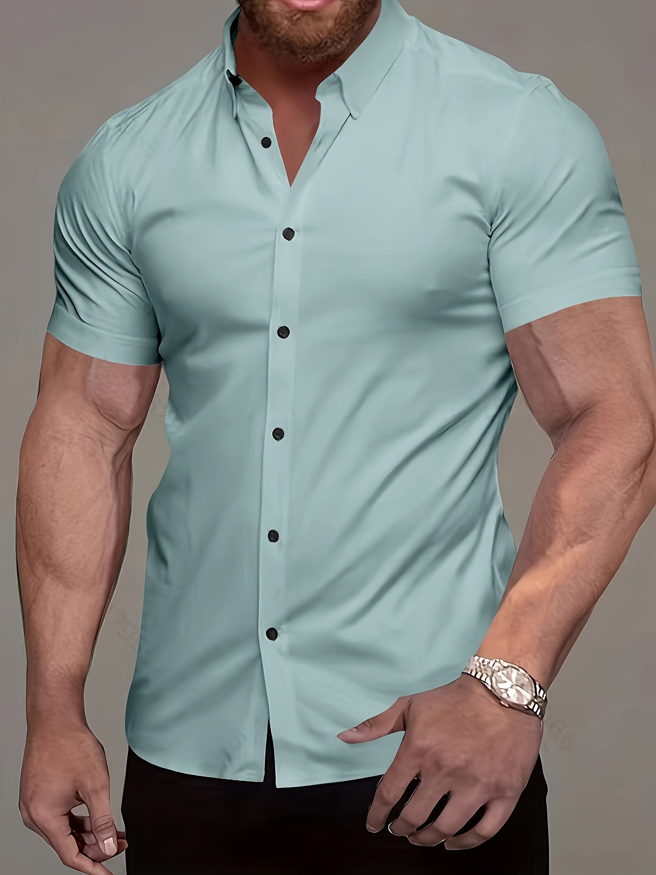 SOLID COLOR SHIRT FOR MEN
