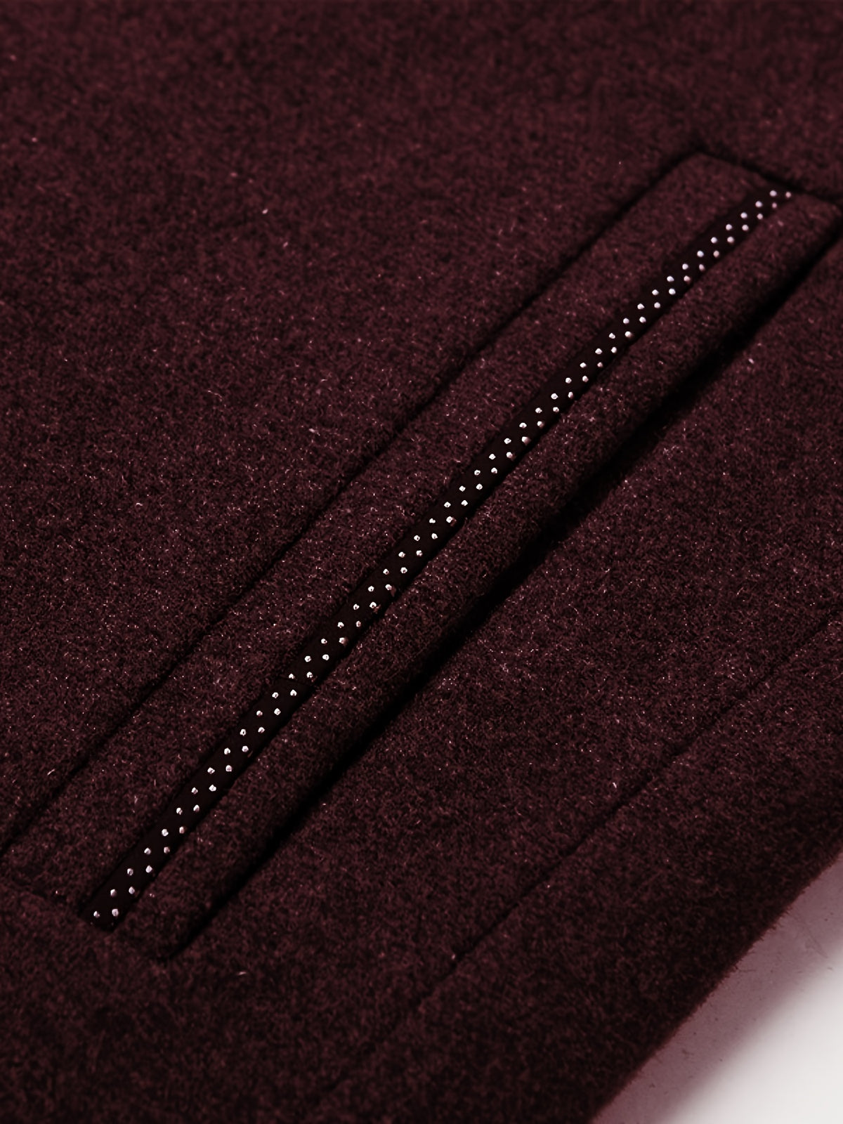 STAND COLLAR TWEED JACKET FOR MEN