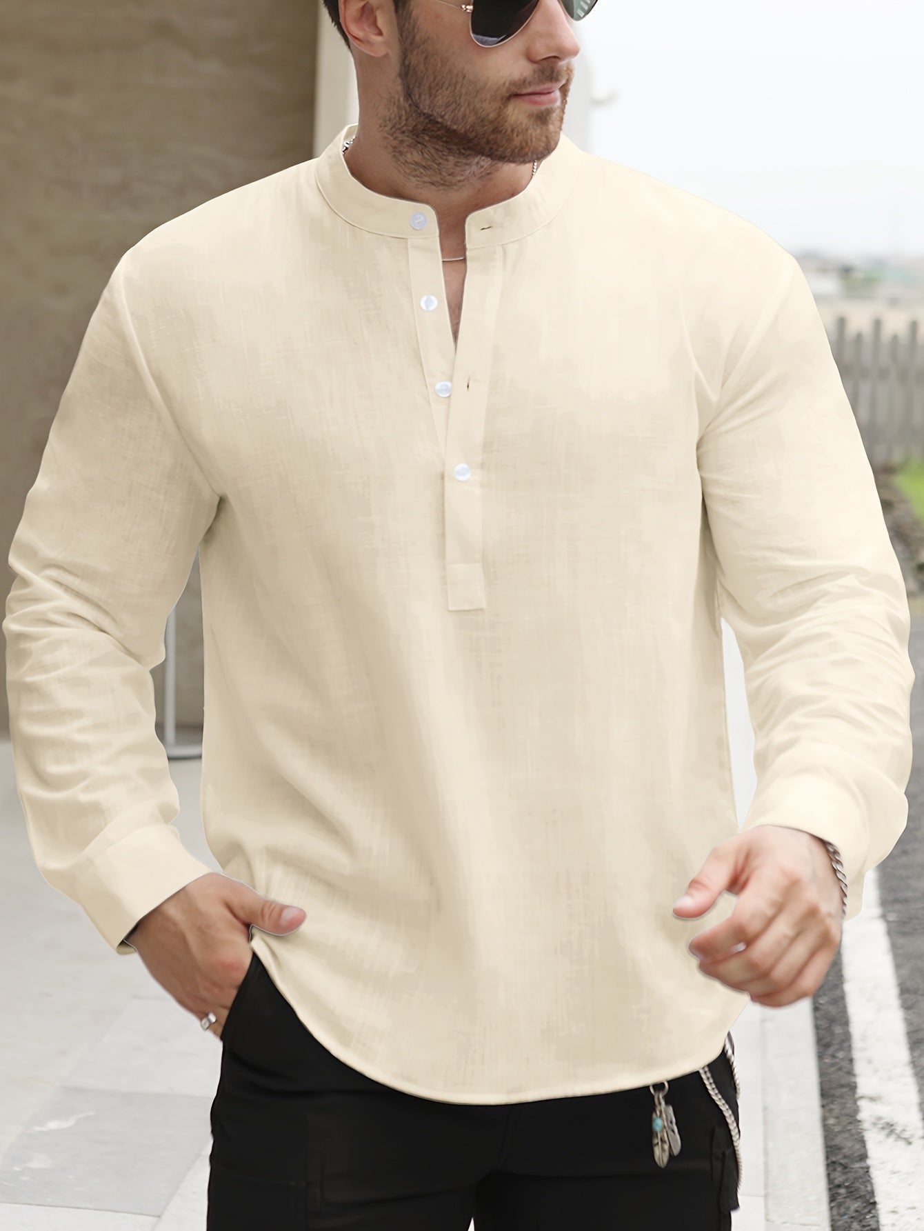 BOAT NECK SHIRT FOR MEN