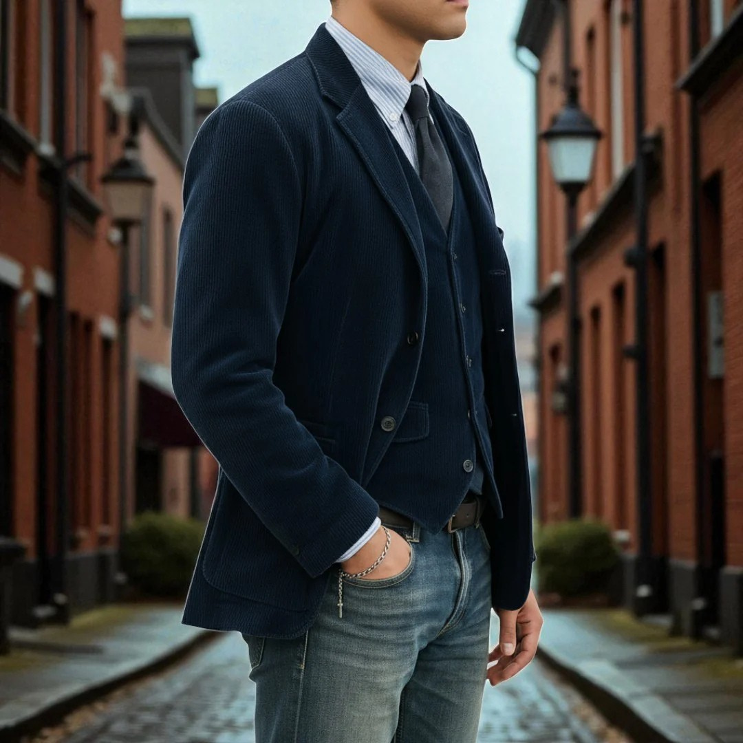 WENTWORTH LONDON | REFINED CORDUROY BLAZER SUIT FOR MEN