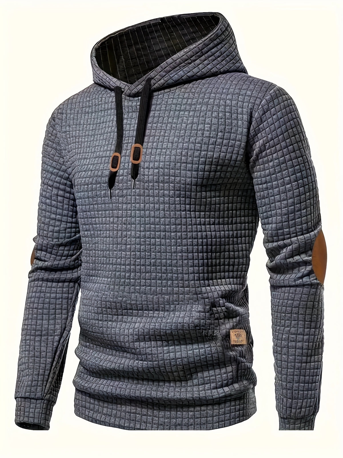 CHECKERED HOODED SWEATSHIRT FOR MEN