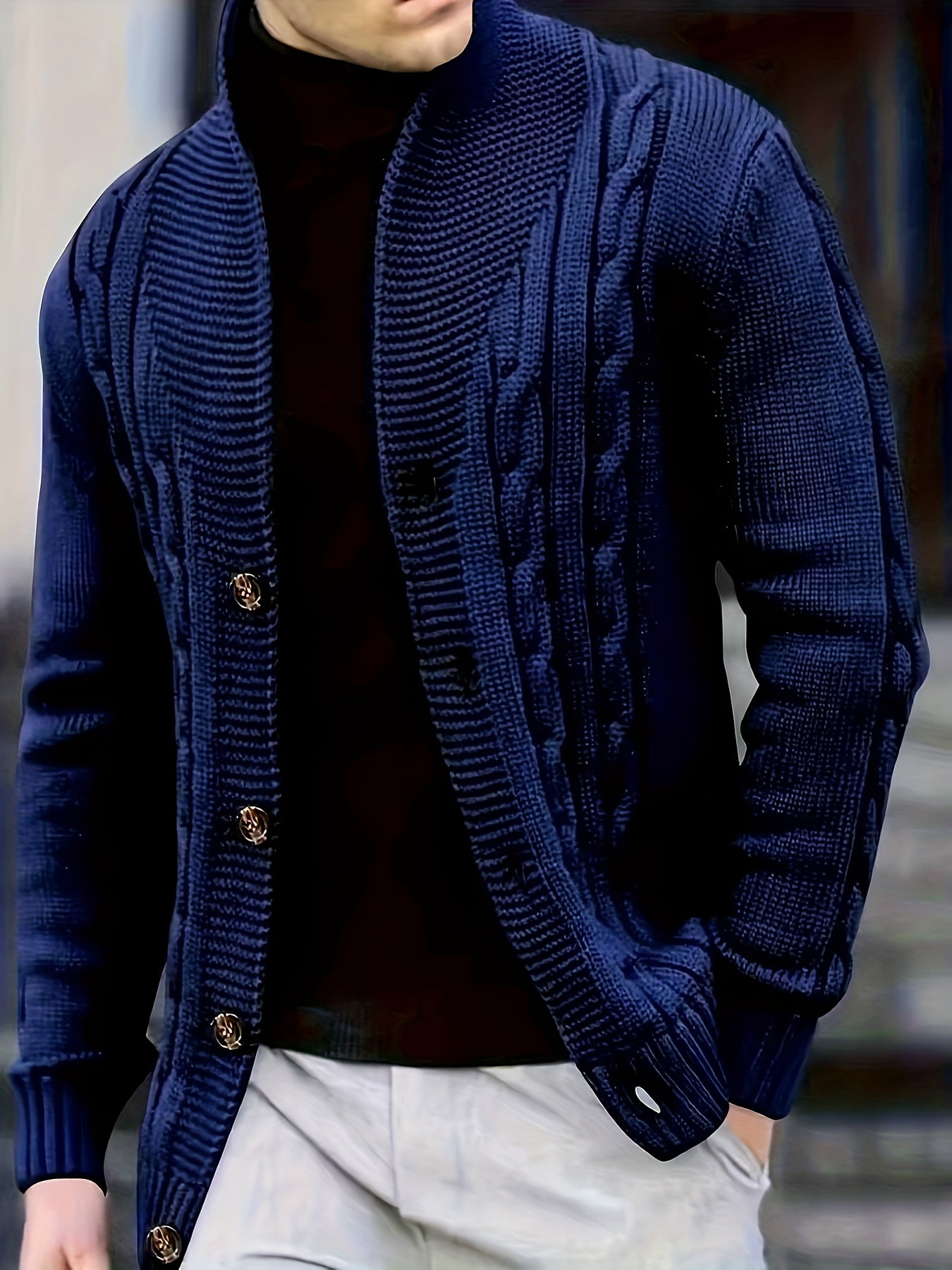 RIBBED KNIT SWEATER FOR MEN