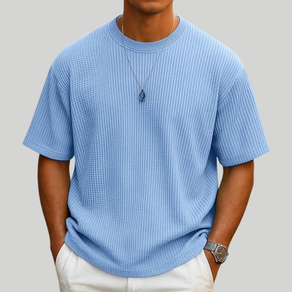 WAFFLE KNIT TEE FOR MEN