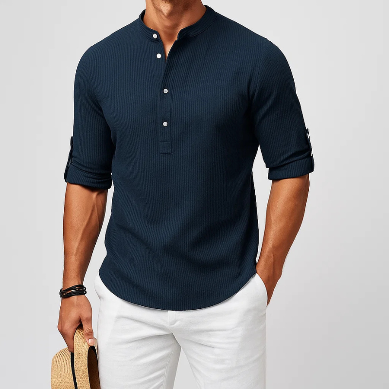 STRUCTURED WEAVE SHIRT FOR MEN
