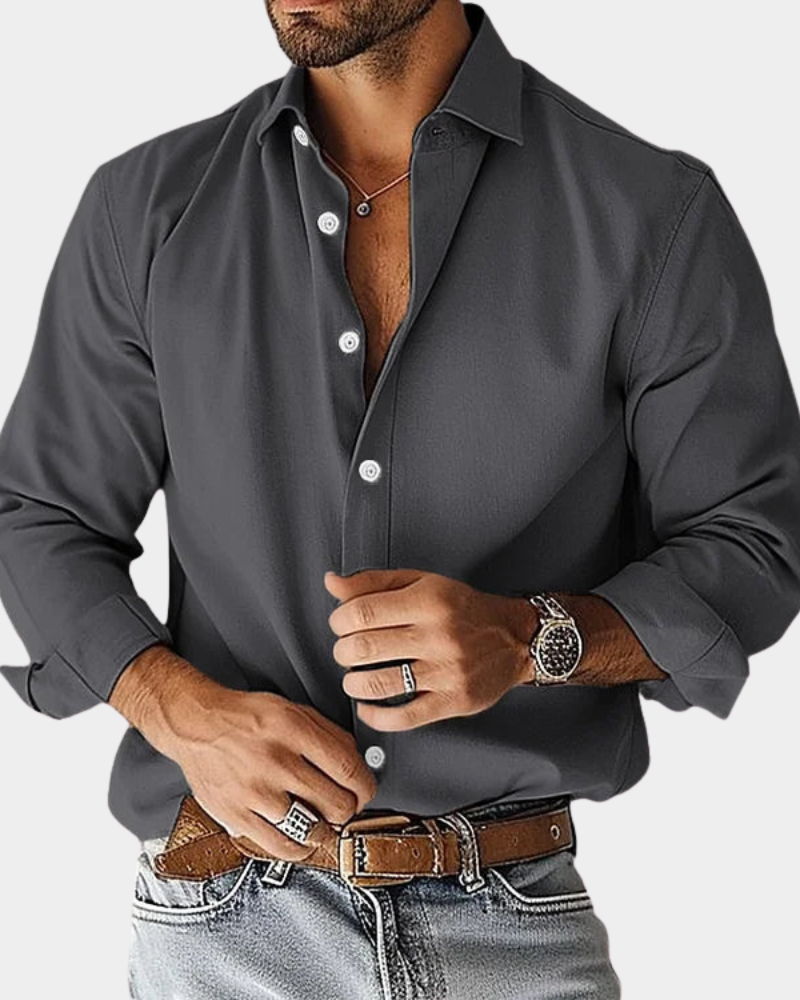 WENTWORTH LONDON | SLIM FIT STRETCH BUTTONED SHIRT FOR MEN