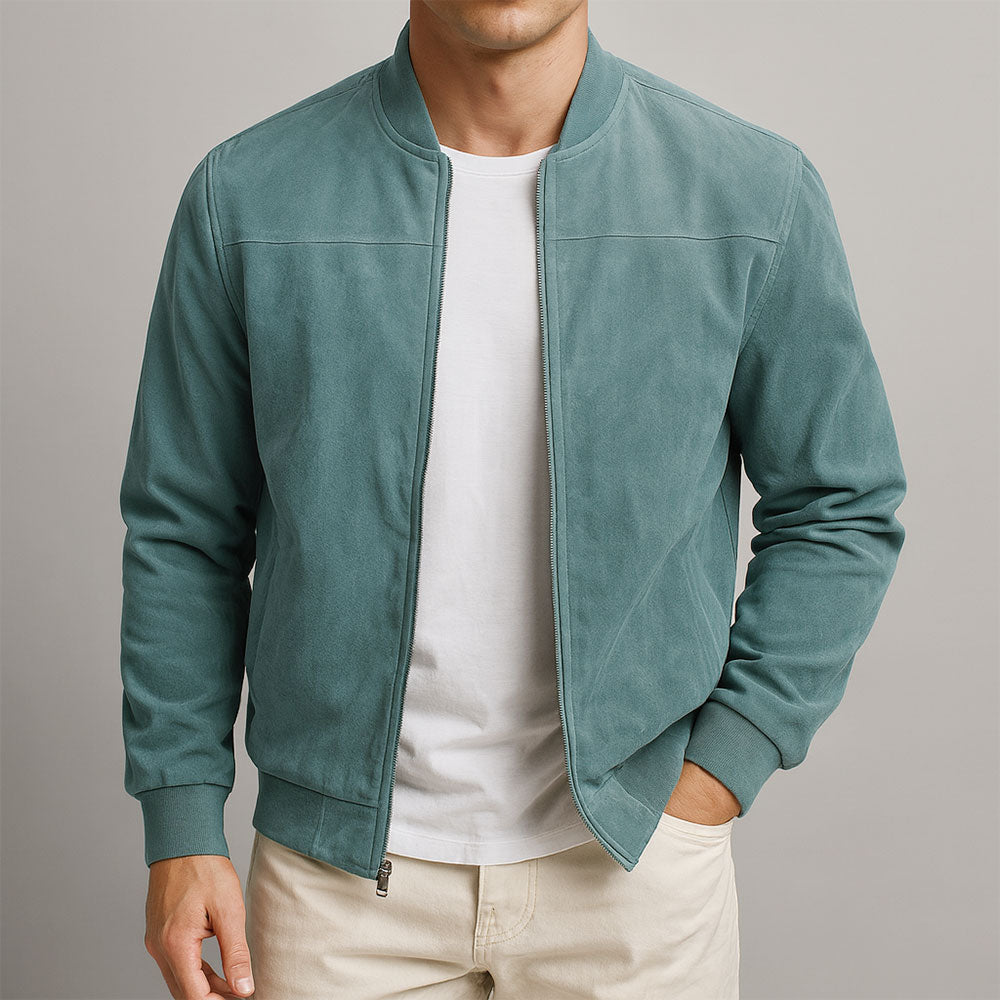 SUEDE EFFECT JACKET FOR MEN