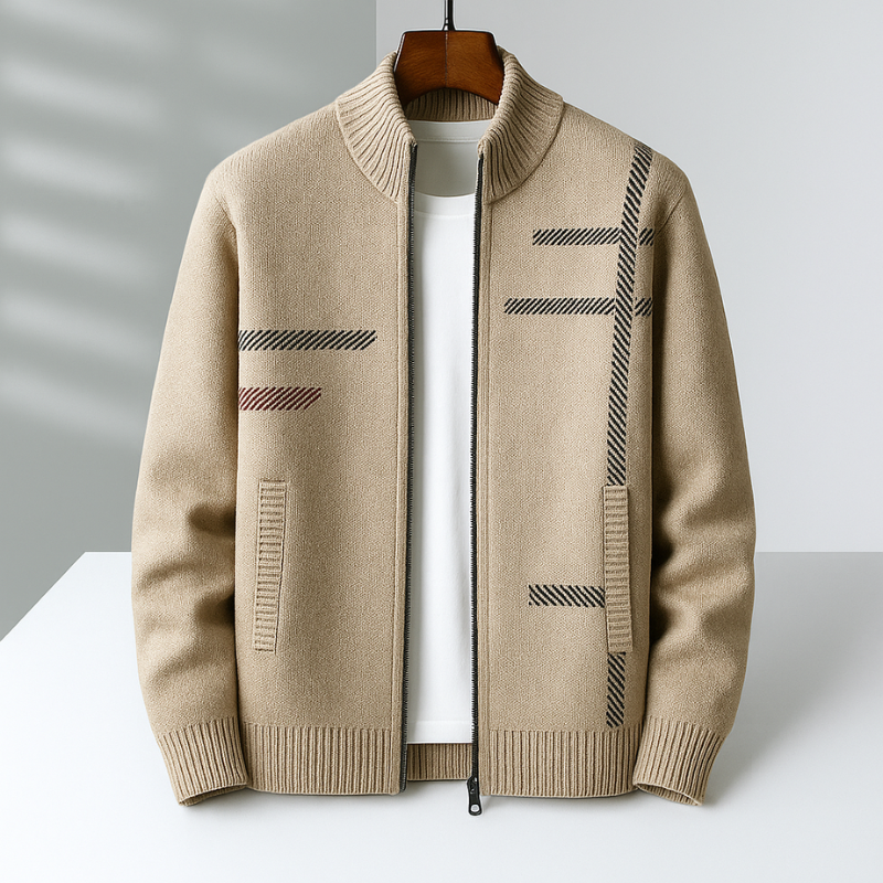 WENTWORTH LONDON | ZIP-UP KNIT JACKET FOR MEN