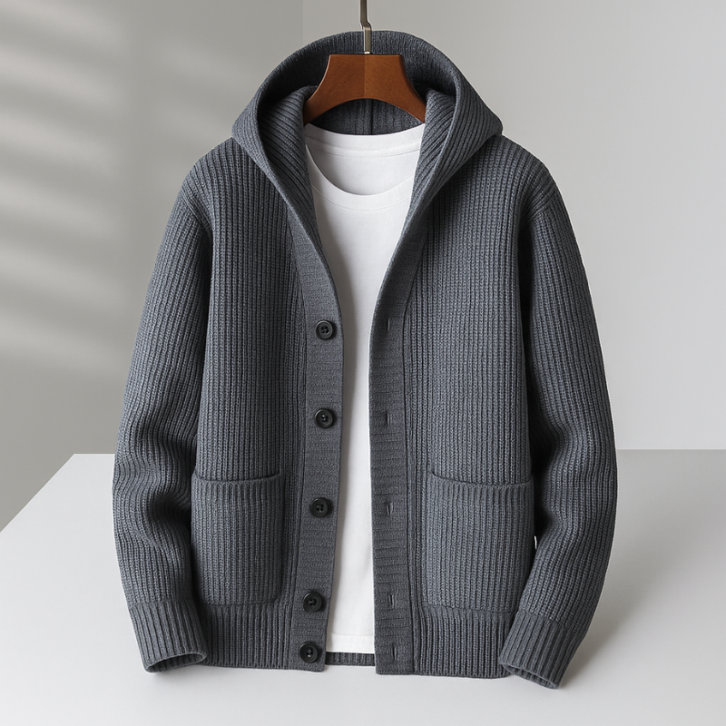 WENTWORTH LONDON | HOODED CARDIGAN FOR MEN