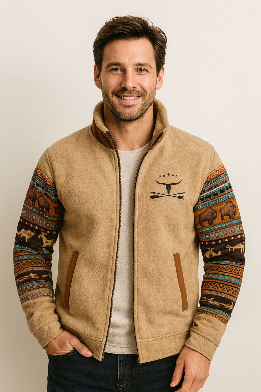 COLORBLOCK HOODED VEST FOR MEN