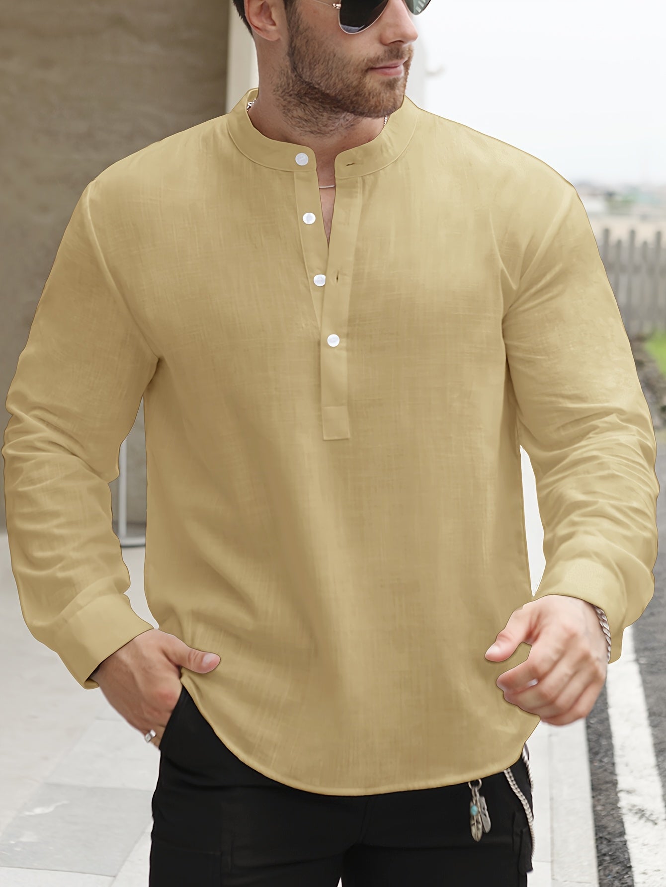 BOAT NECK SHIRT FOR MEN