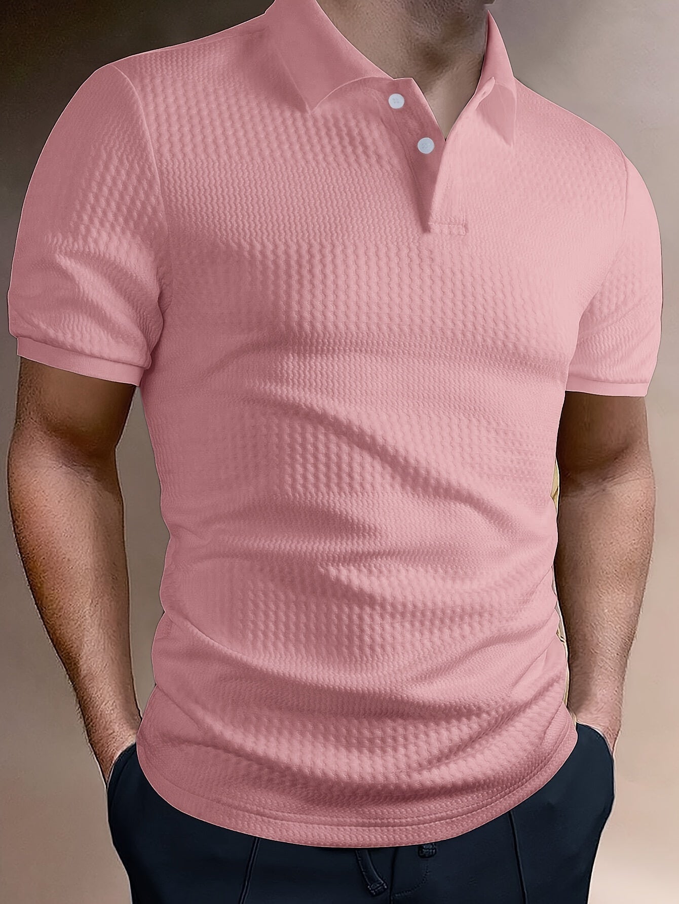 STRETCH KNIT POLO FOR MEN