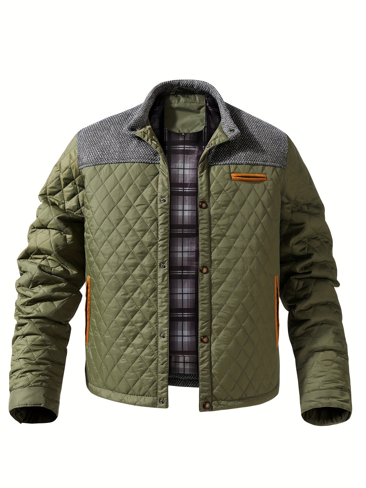 COLOUR BLOCK STAND COLLAR JACKET FOR MEN