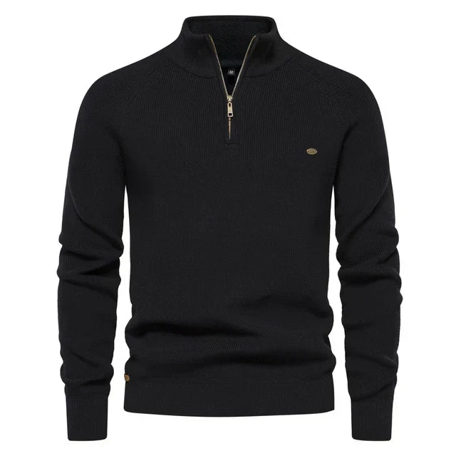 TEXTURED COTTON SWEATER FOR MEN