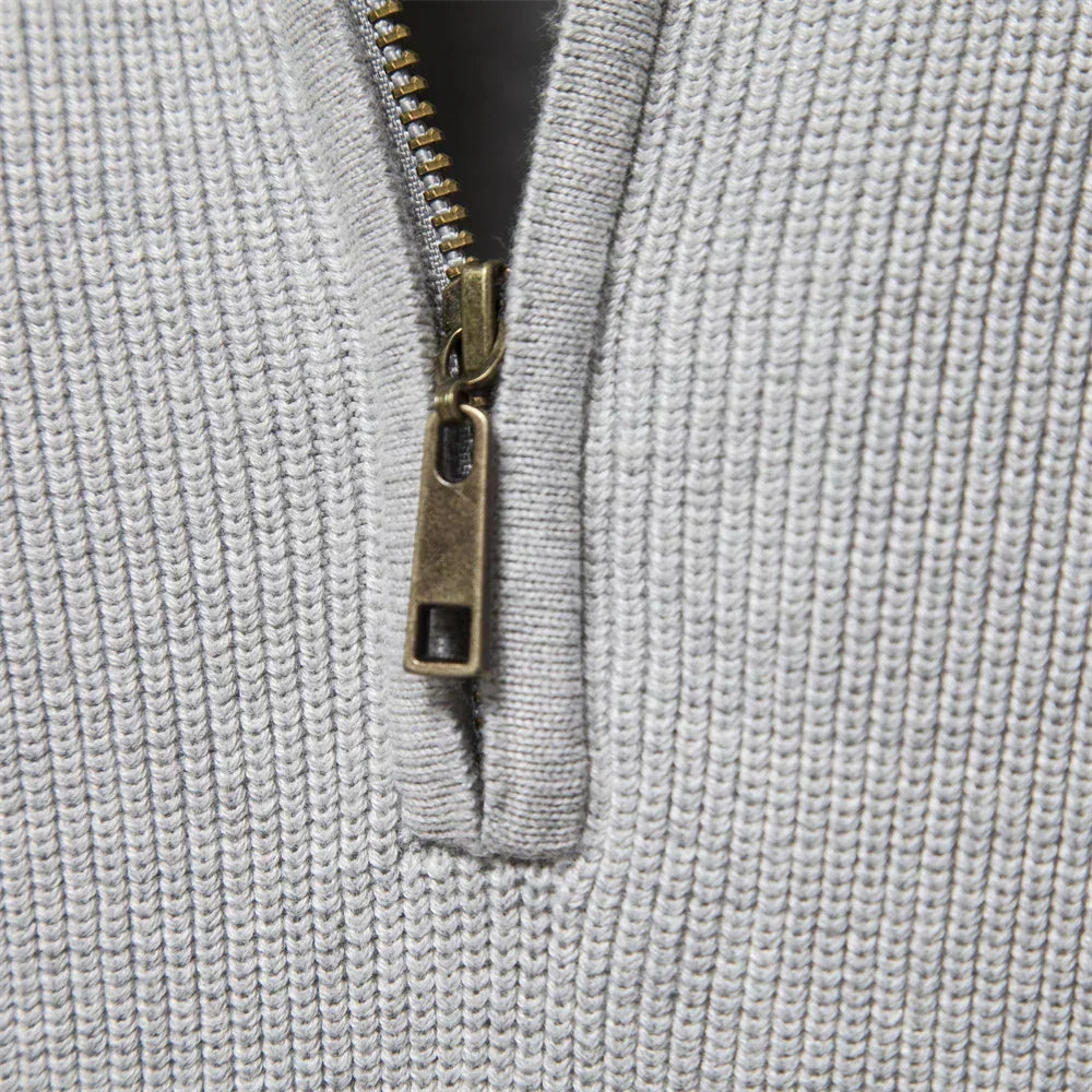 TEXTURED COTTON SWEATER FOR MEN