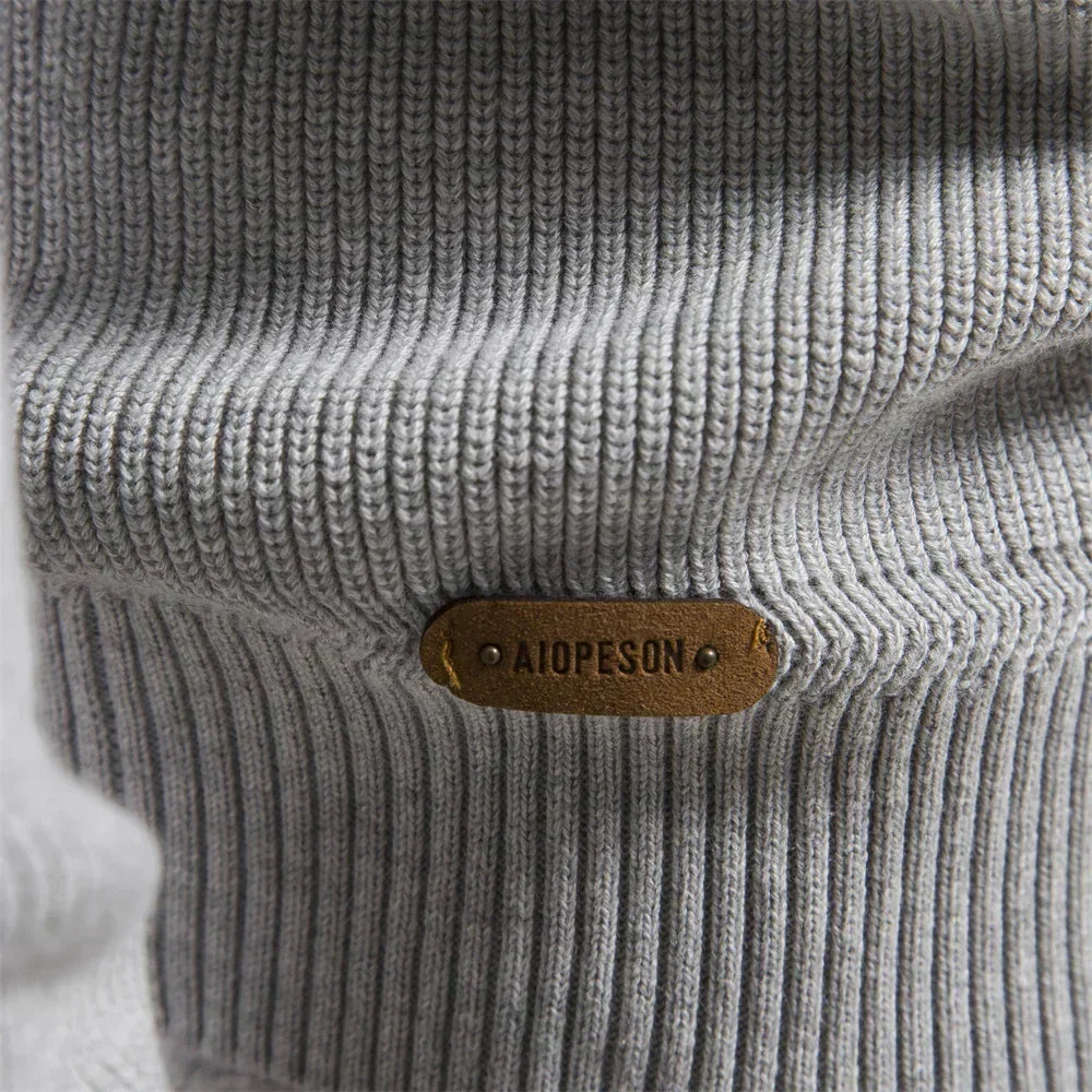 TEXTURED COTTON SWEATER FOR MEN