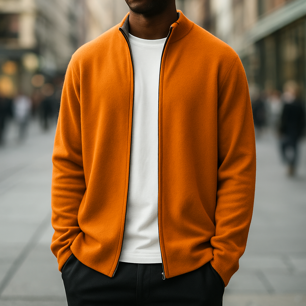 WENTWORTH LONDON | ZIPPERED KNIT CARDIGAN FOR MEN