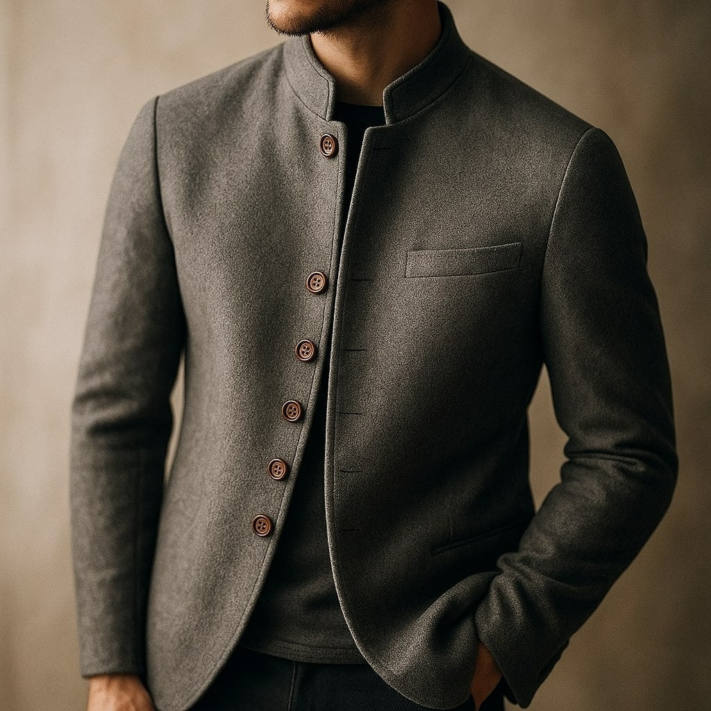 WENTWORTH LONDON | WOOL JACKET WITH STRAIGHT COLLAR