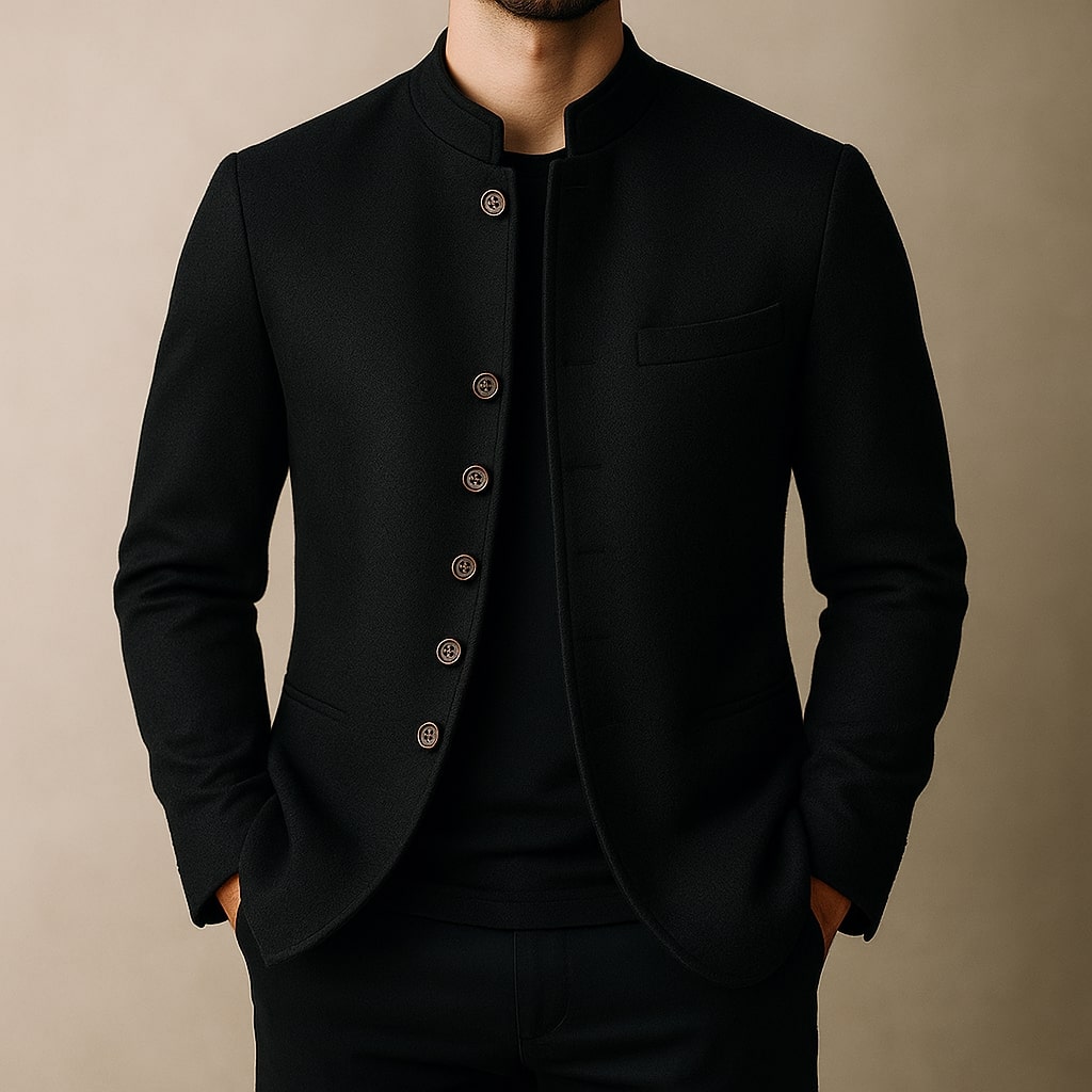 WENTWORTH LONDON | WOOL JACKET WITH STRAIGHT COLLAR