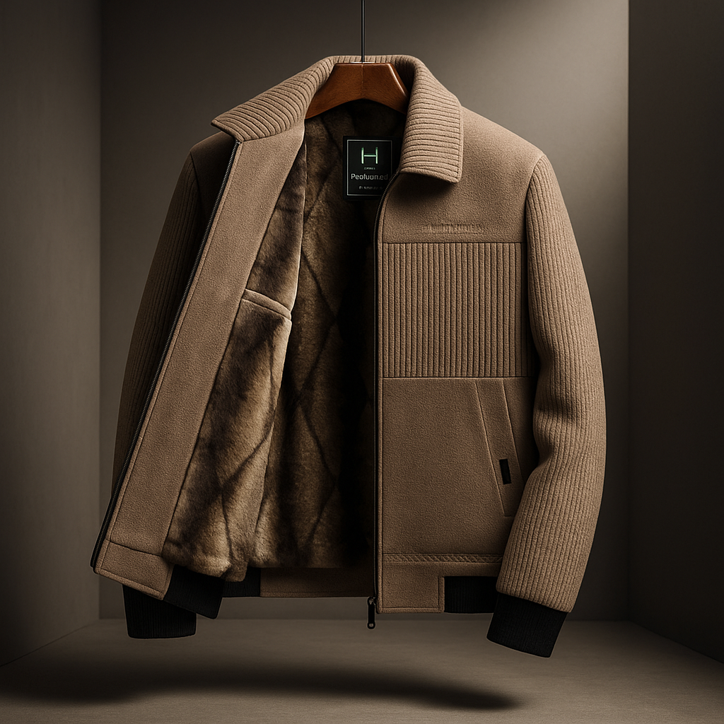 TEXTURED ZIP-UP JACKET FOR MEN