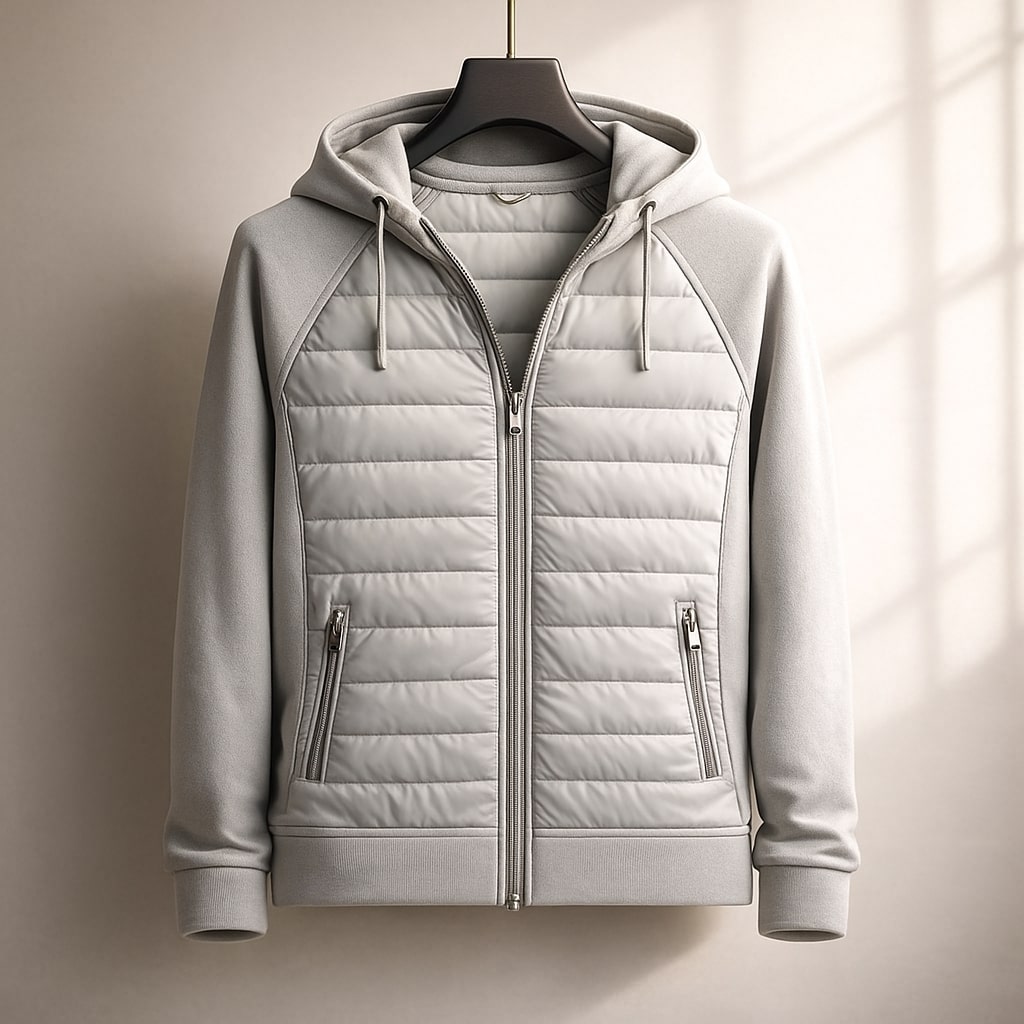 WENTWORTH LONDON | QUILTED ZIP HOODIE FOR MEN