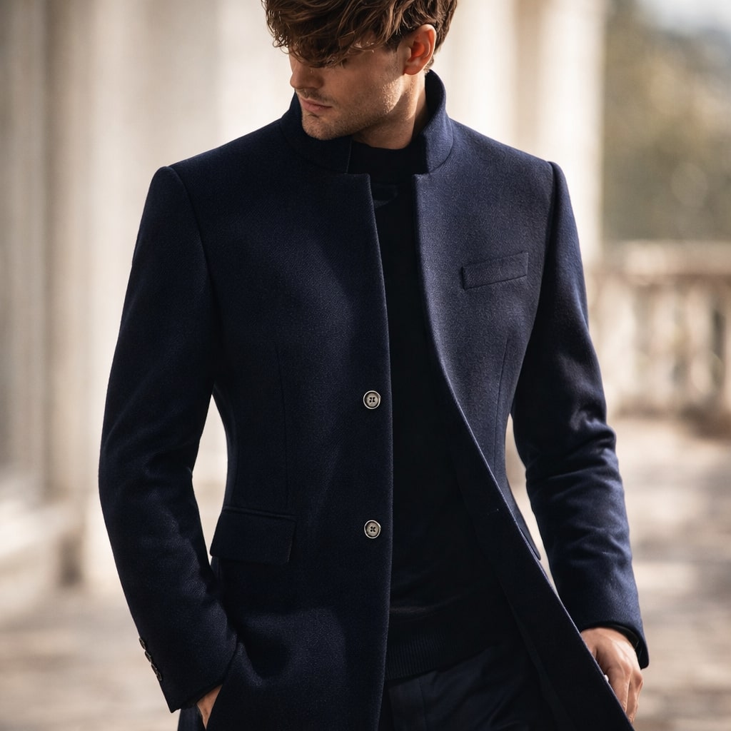 WENTWORTH LONDON | HIGH COLLAR COAT FOR MEN