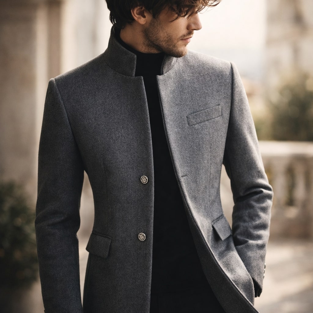 WENTWORTH LONDON | HIGH COLLAR COAT FOR MEN