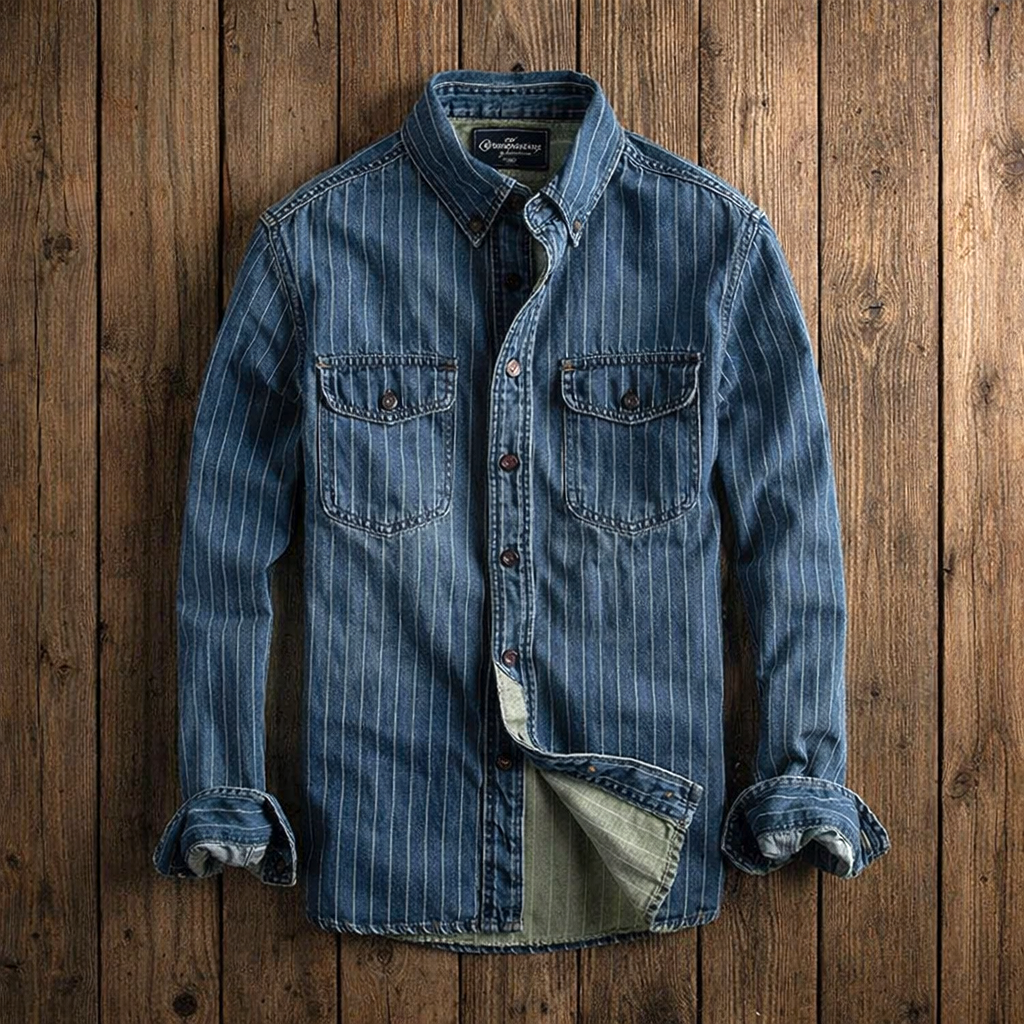 WENTWORTH LONDON | STRIPED LONG-SLEEVE SHIRT FOR MEN